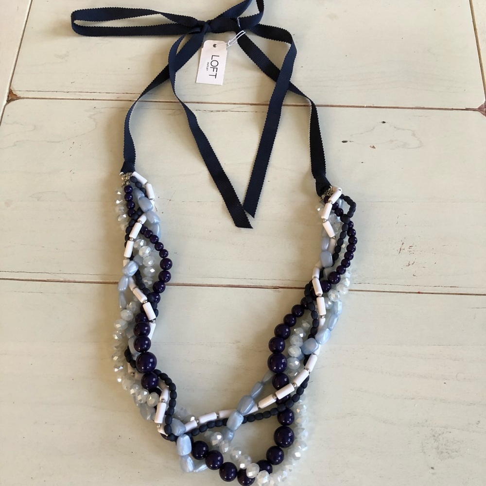 Ann Taylor Loft “blue” tiered necklace